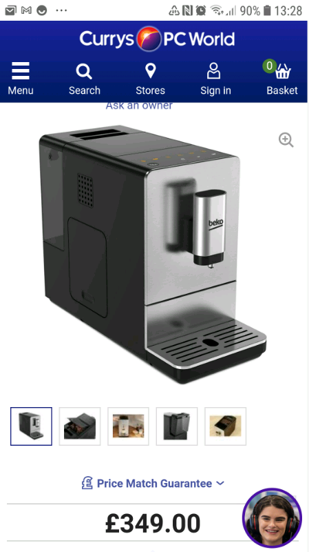 Cup Coffee Machine - Stainless Steel 